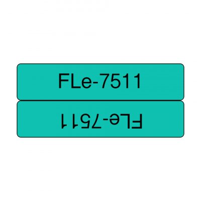 FLE-7511 cinta para impresora de etiquetas Negro sobre verde