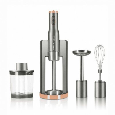 HB-80C.024A licuadora Batidora de inmersión 800 W Gris, Acero inoxidable, Transparente
