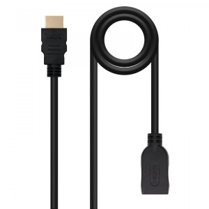 Cable HDM Prolongador A/M-A/H, Negro, 3 m