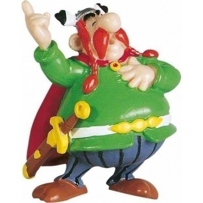Figura plastoy asterix & obelix jefe abraracurcix pvc