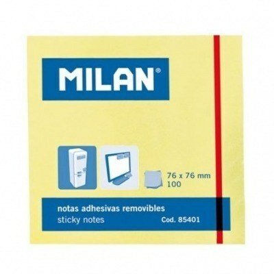 Notas Adhesivas Milán 85401/ 7.6 x 7.6cm/ Amarillas