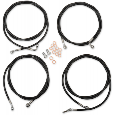 Kit líneas de freno/cables de manillar estándar en vinilo negro LA CHOPPERS LA-8054KT-13B