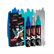 Edding 6900 X Multimarker marcador permanente Punta de cincel Azul, Plata, Turquesa 3 pieza(s)