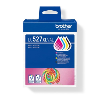 Brother LC527XLVAL Pack de 4 Cartuchos de Tinta Original (BK/C/M/Y) - LC527XLVAL