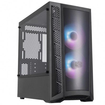 Caja ordenador gaming m - atx coolermaster mb320l cristal templado - 2 x 120mm argb