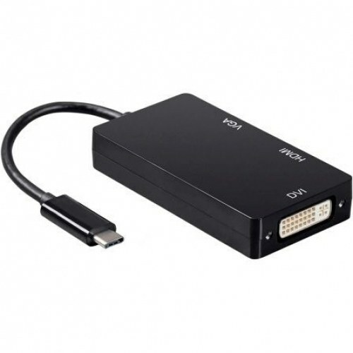 Adaptador USB 3.0 Tipo-C Aisens A109-0343/ USB Tipo-C Macho - DVI Hembra/ VGA Hembra / HDMI Hembra