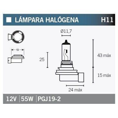 LAMPARA HALOGENA H11 H11