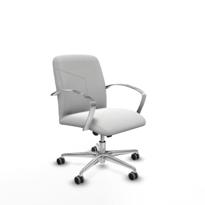 Caudete confidente basculante bali blanco brazos aluminio base aluminio ruedas 65mm engomadas