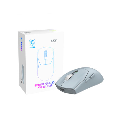 Forge Gm340 Wireless Sky ratón Juego Ambidextro RF Wireless + Bluetooth Óptico 12000 DPI