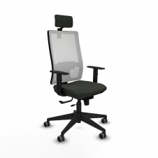 Piqueras y Crespo Horna traslack malla blanca bali negro brazos 1D base piramidal cabecero 2D ruedas 65mm engomadas