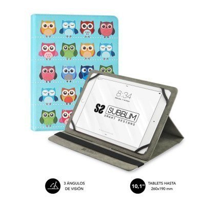 Funda subblim trendy case para tablet 10.1pulgadas buhos