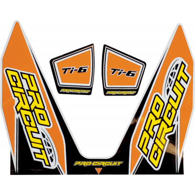 Ti-6 Exhaust Decals PRO CIRCUIT DC22TI6-ORANGE