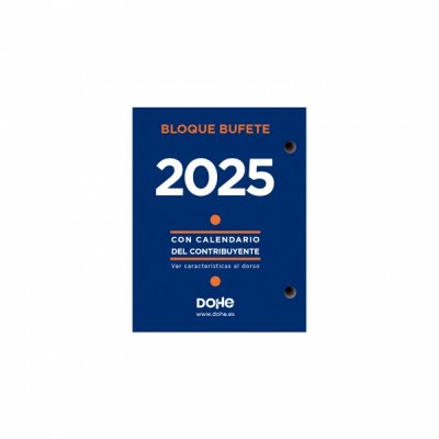Dohe Bloque Bufete Anual - 2 Perforaciones - Calendario Contribuyente - Planning Mensual - 640 Paginas