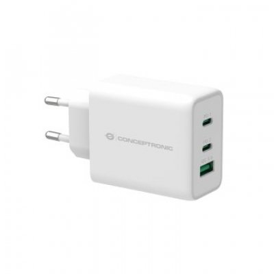 CARGADOR DE PARED QUICK CHARGE 3.0 PD 2 PUERTO USB-C 1 PUERTO USB-A CONCEPTRONIC ALTHEA 65W