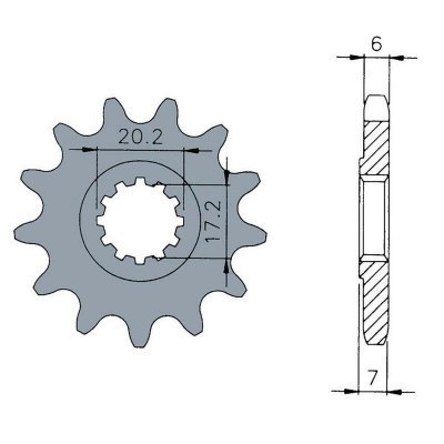 Piñón TECNIUM acero estándar 1120 - Paso 420 2604127