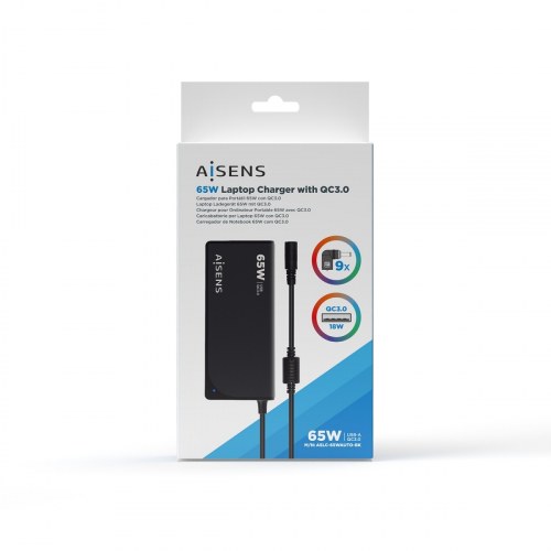 Aisens - Cargador 65W Automatico Universal Multitension Para Portatil