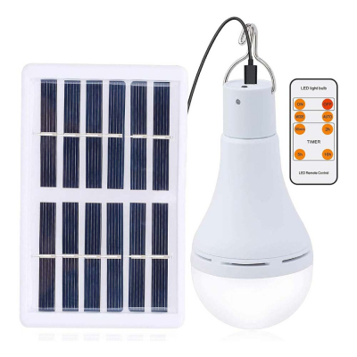 Bombilla solar portátil recargable
