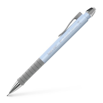 Faber-Castell Apollo Portaminas - Trazo 0.7mm - Agarre Ergonomico - Goma de Borra Integrada - Cuerpo Color Azul Claro