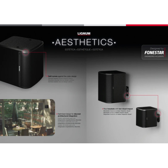 Altavoz de alta potencia pasivo full range Fonestar LIGNUM-8 - imagen 2
