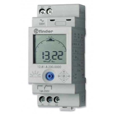 Rele Temporizador Astronomico para Carril DIN 230Vac