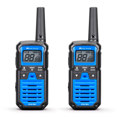 Walkietalkies xt-50 pro c1464, 16 canales pmr446, azules