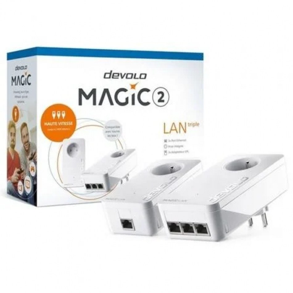 Adaptador Powerline Devolo MAGIC 2 LAN 2400 Mbps/ Pack 2