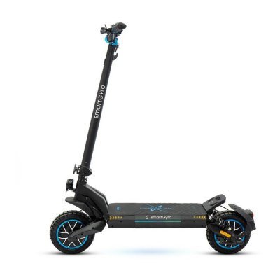 Patinete Eléctrico SmartGyro CrossOver Dual Max/ Motor 1000W/ Ruedas 10/ 25km/h /Autonomía 60km/ Negro
