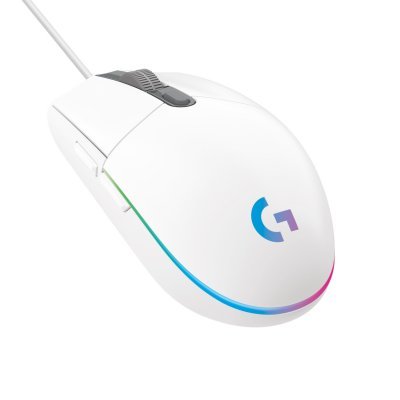 Mouse raton logitech g203 lightsync blanco gaming 8.000 dpi 6 botones
