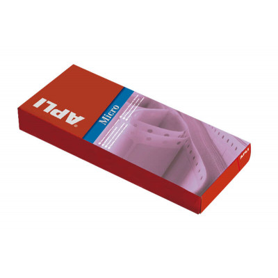 Apli Caja de 2.004 Etiquetas en Continuo 88.9x23.3mm - 167 Pliegues por 12 Etiquetas - Adhesivo Permanente - Cantos Romos - Color Blanco