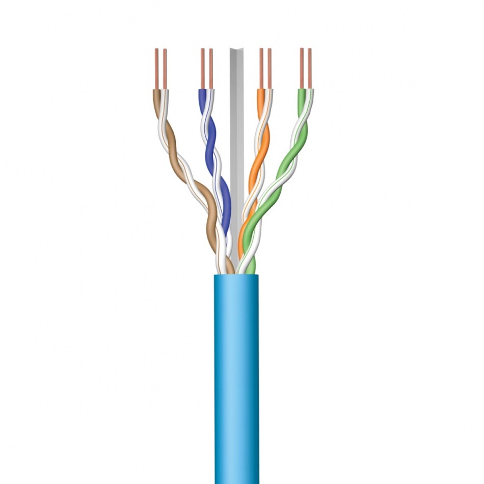 Ewent - IM1222 cable de red Azul 50 m Cat6a U/UTP (UTP)
