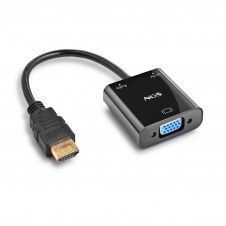 NGS CHAMALEON 0,15 m HDMI tipo A (Estándar) VGA (D-Sub) + 3.5mm + Micro-USB Type B Negro