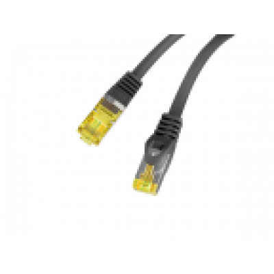 CABLE RED LANBERG LATIGUILLO CAT.6A S/FTP LSZH CU 0.5M NEGRO FLUKE PASSED
