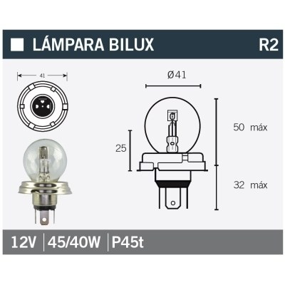 LAMPARA BILUX 12V45/40W 14665