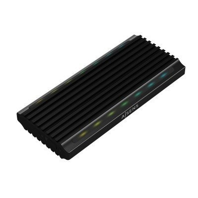 Aisens - Caja Externa M.2 Rgb Gaming Asm2-Rgb011Gr Sata/Nvme A Usb3.1