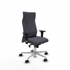 Piqueras y Crespo Albacete direcci?n sincro bali gris oscuro brazos 1D cromados base aluminio ruedas 65 nailon