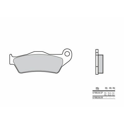 Pastillas de freno sinterizadas Brembo 07BB28SP 07BB28SP