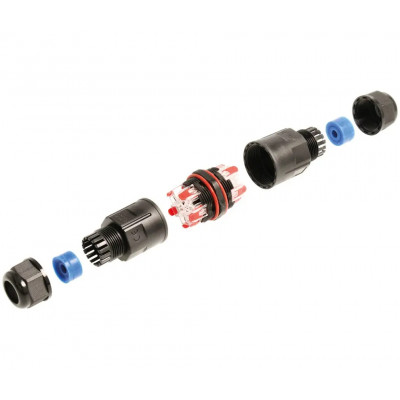 Conector empalmador eléctrico estanco IP68 5 vías