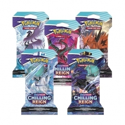 Juego de cartas sobre emblistado individual pokemon tcg sword and shield 6 chilling reign inglés