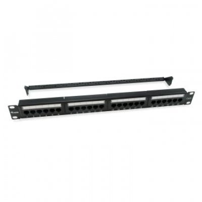 PATCH PANEL 24 PUERTOS UTP CATEGORIA 6 1U COLOR NEGRO