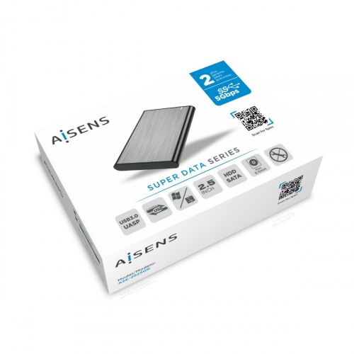 AISENS Caja Externa 2.5\1 ASE-2525GR 9.5mm SATA A USB 3.0 / USB 3.1 Gen1 Gris