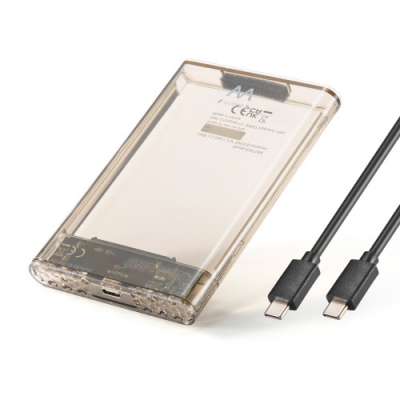 Ewent EW7068 caja para disco duro externo Caja externa para unidad de estado sólido (SSD) Transparente 2.5