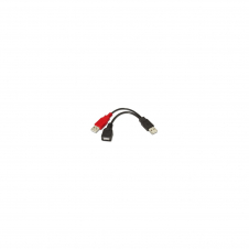 CABLE USB 2.0 + ALIMENTACION AISENS USB A HEMBRA + TIPO A MACHO / TIPO A MACHO 15CM NEGRO A101-0030