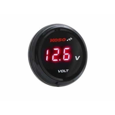 KOSO i-GEAR Volt Meter Red Display BA067R00