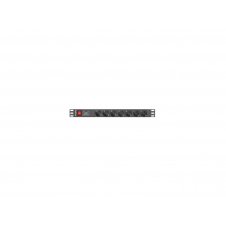 Lanberg PDU-07F-0200-IEC-BK unidad de distribución de energ?a (PDU) 7 salidas AC 1U Negro