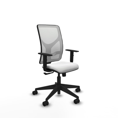 Motilla sincro malla blanca bali blanco brazos 1D base piramidal ruedas 65mm nailon