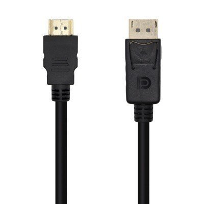 Aisens - Cable Conversor Displayport A Hdmi, Dp/M-Hdmi/M, Negro, 1.0M