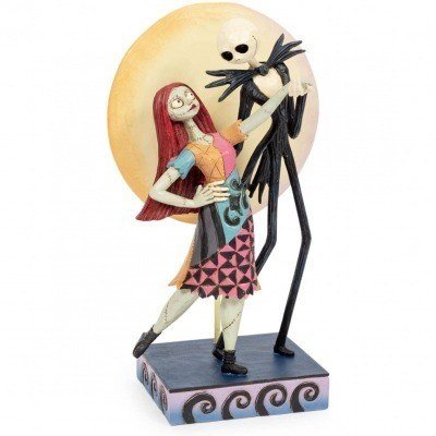 Figura enesco disney pesadilla antes de navidad jack & sally bailando a la luz de la luna