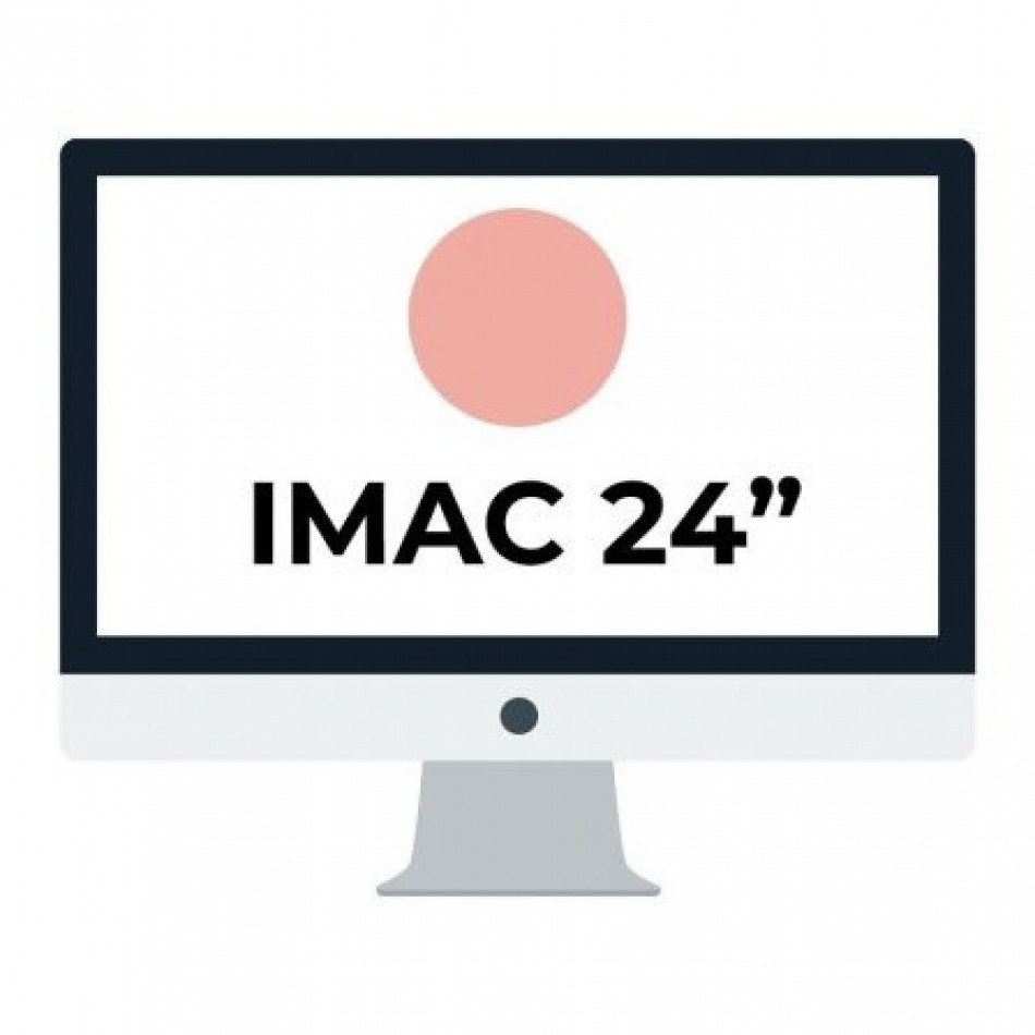 Apple iMac 24 Retina 4.5K/ Chip M1 CPU 8 Núcleos/ 8GB/ 256GB/ GPU 8 Núcleos/ Rosa