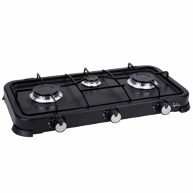 Hornillo de gas butano Jata JEGC2703, 3 zonas, negro
