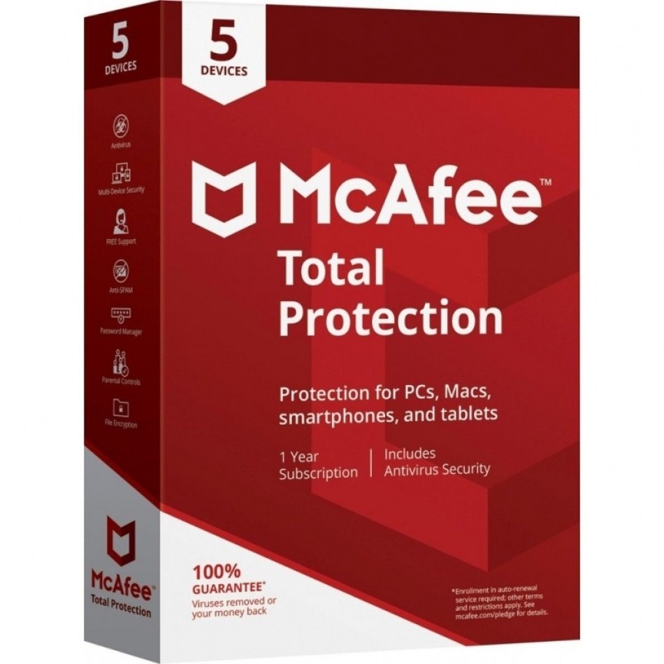 McAfee Total Protection 2018 MD 5 dispositivos